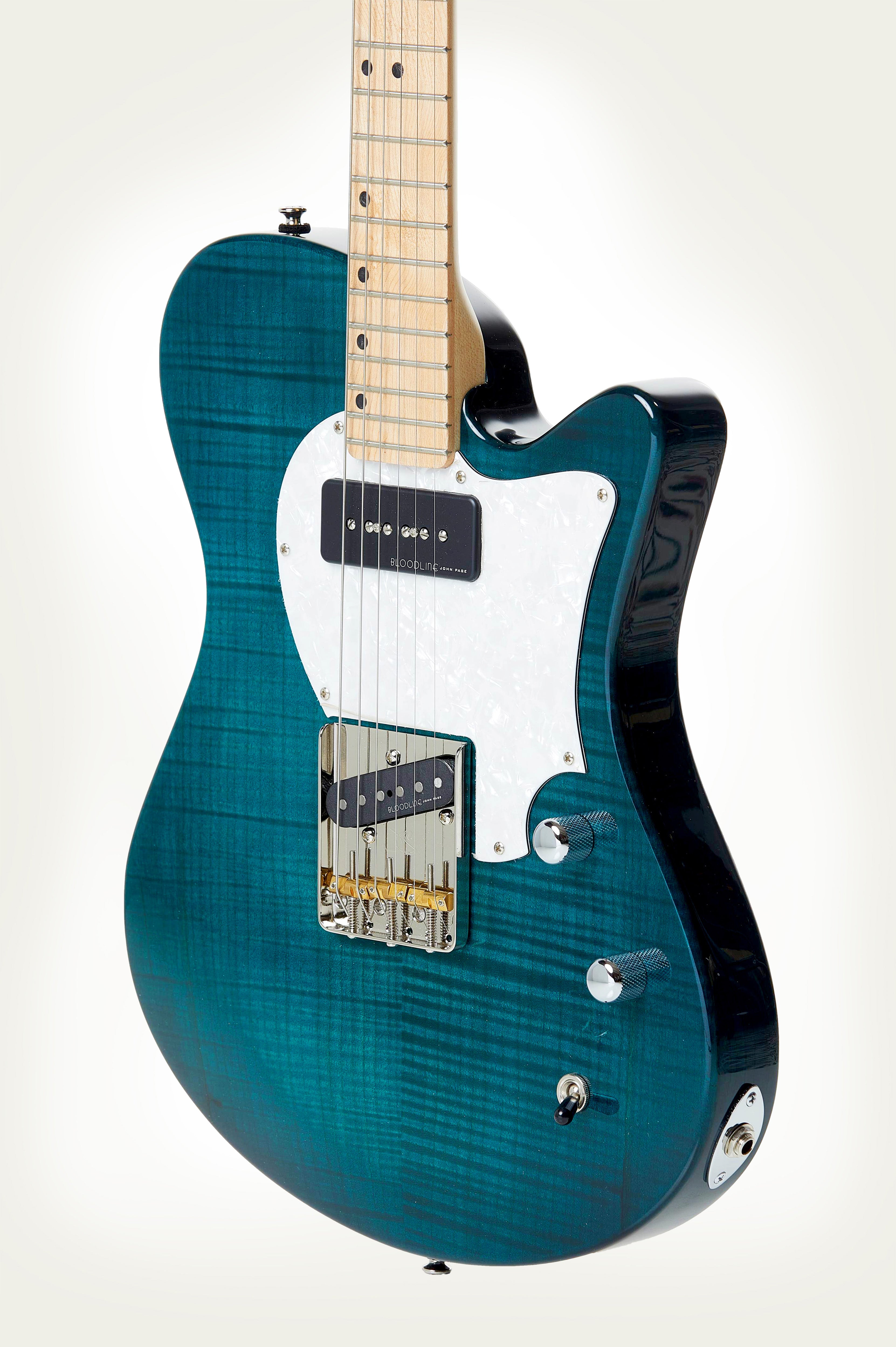 AJ Trans Aqua Mahogany angled front view.