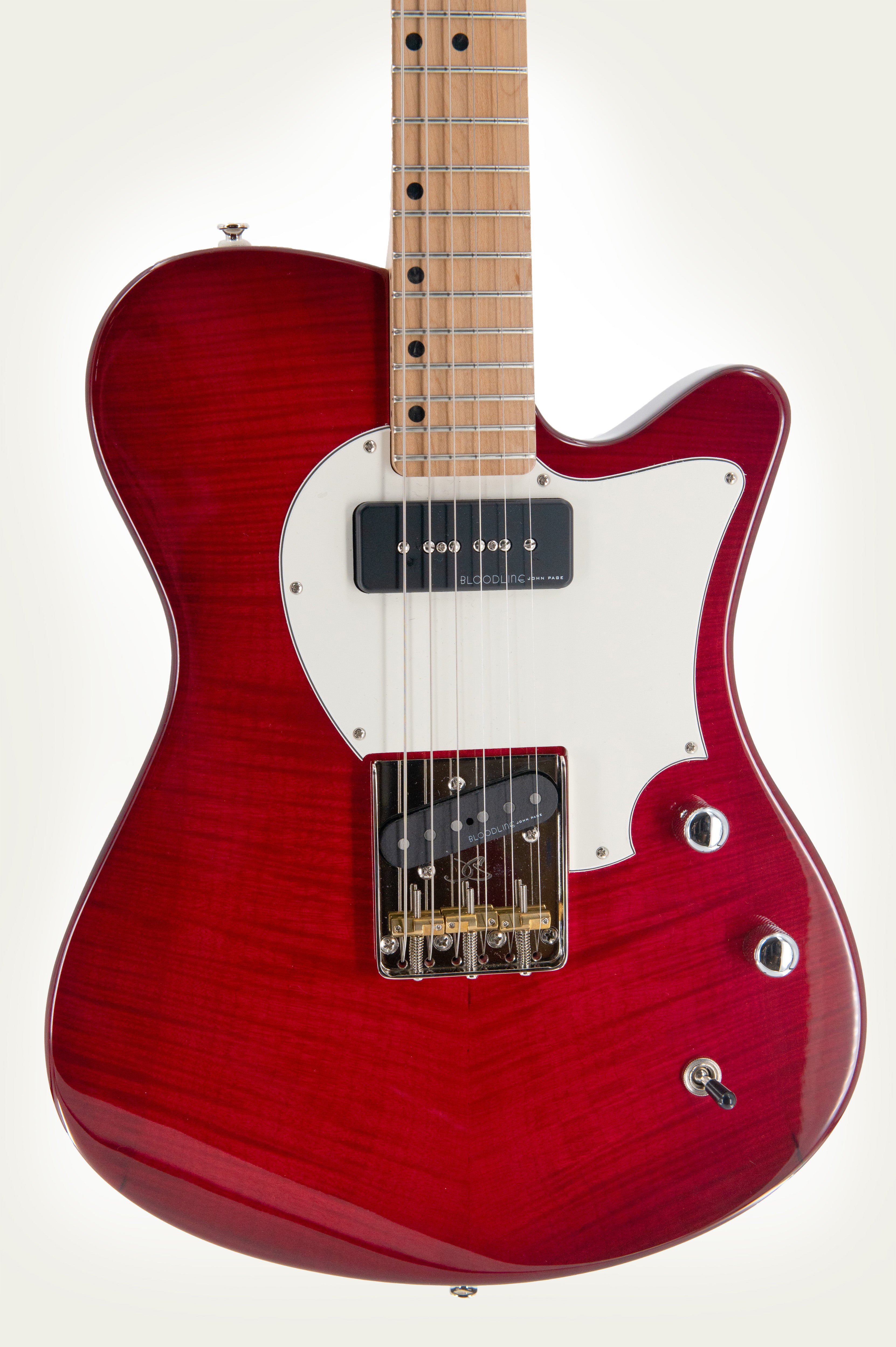 AJ Trans Red Mahogany closeup of body front.
