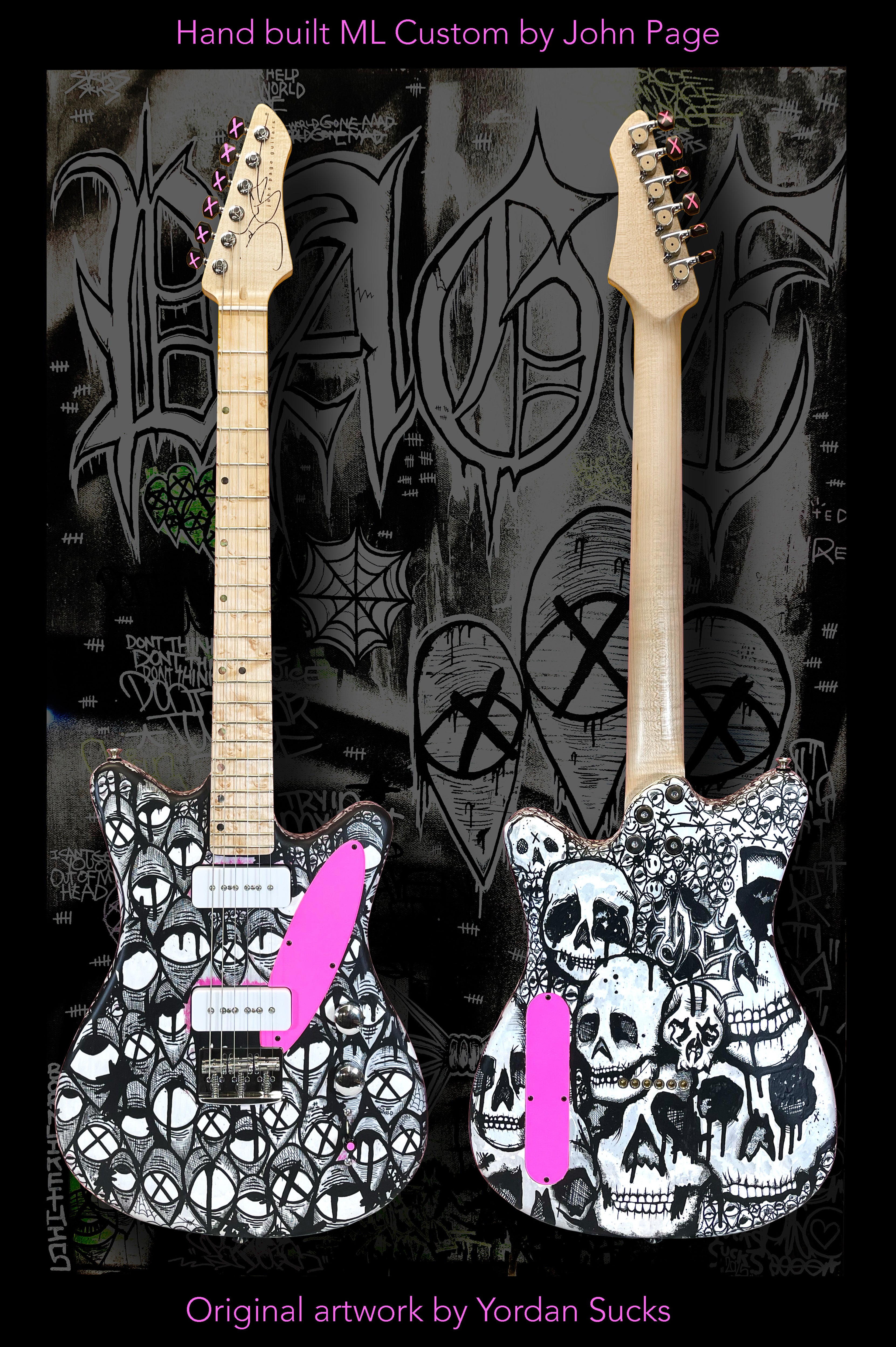 John Page x Yordan Sucks – Custom ML Collaborative Art Guitar