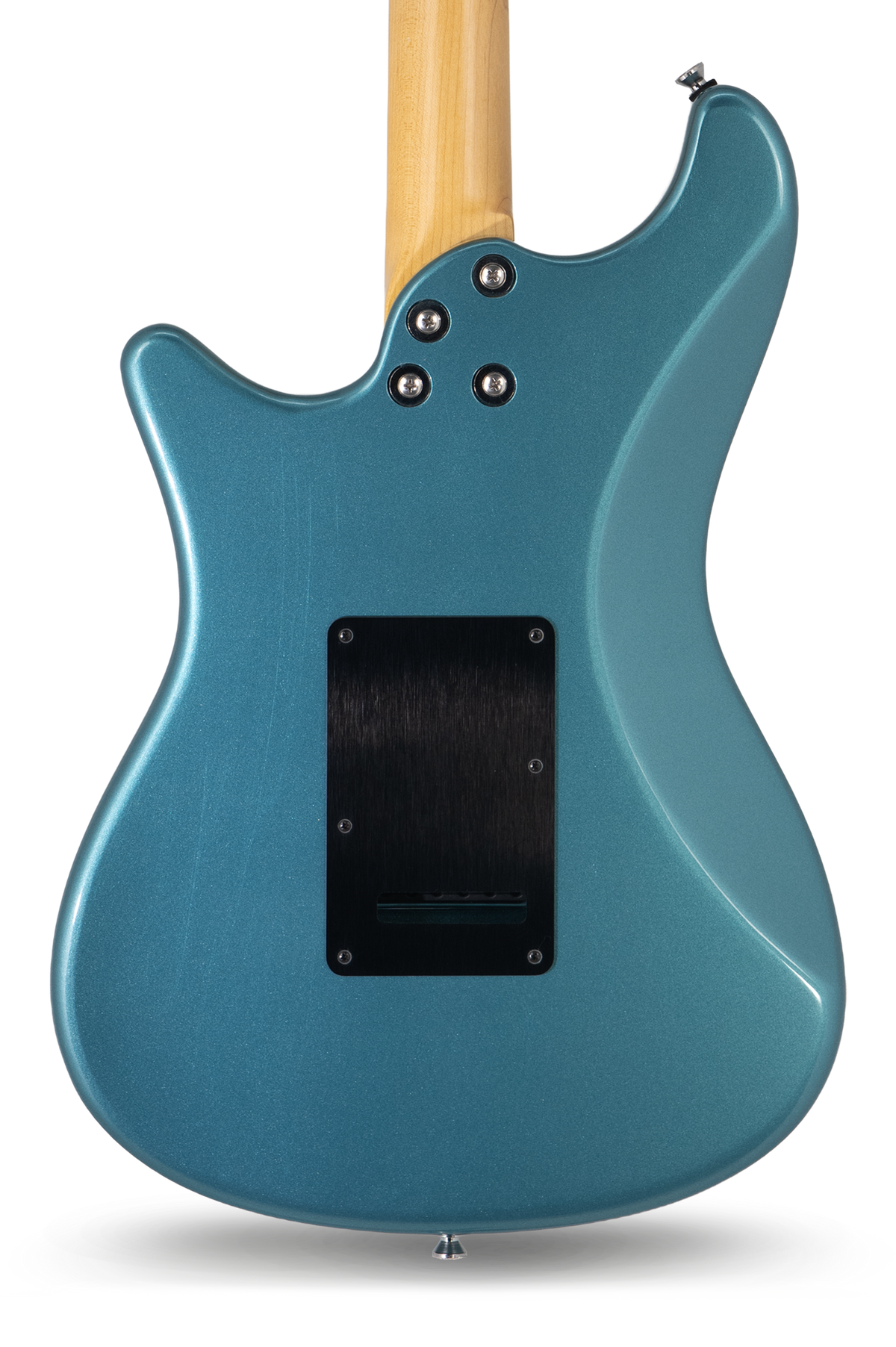 Ashburn in Pelham Blue - Matt Muehling Signature electric guitar, John Page Guitars, maple fretboard, close-up back detail
