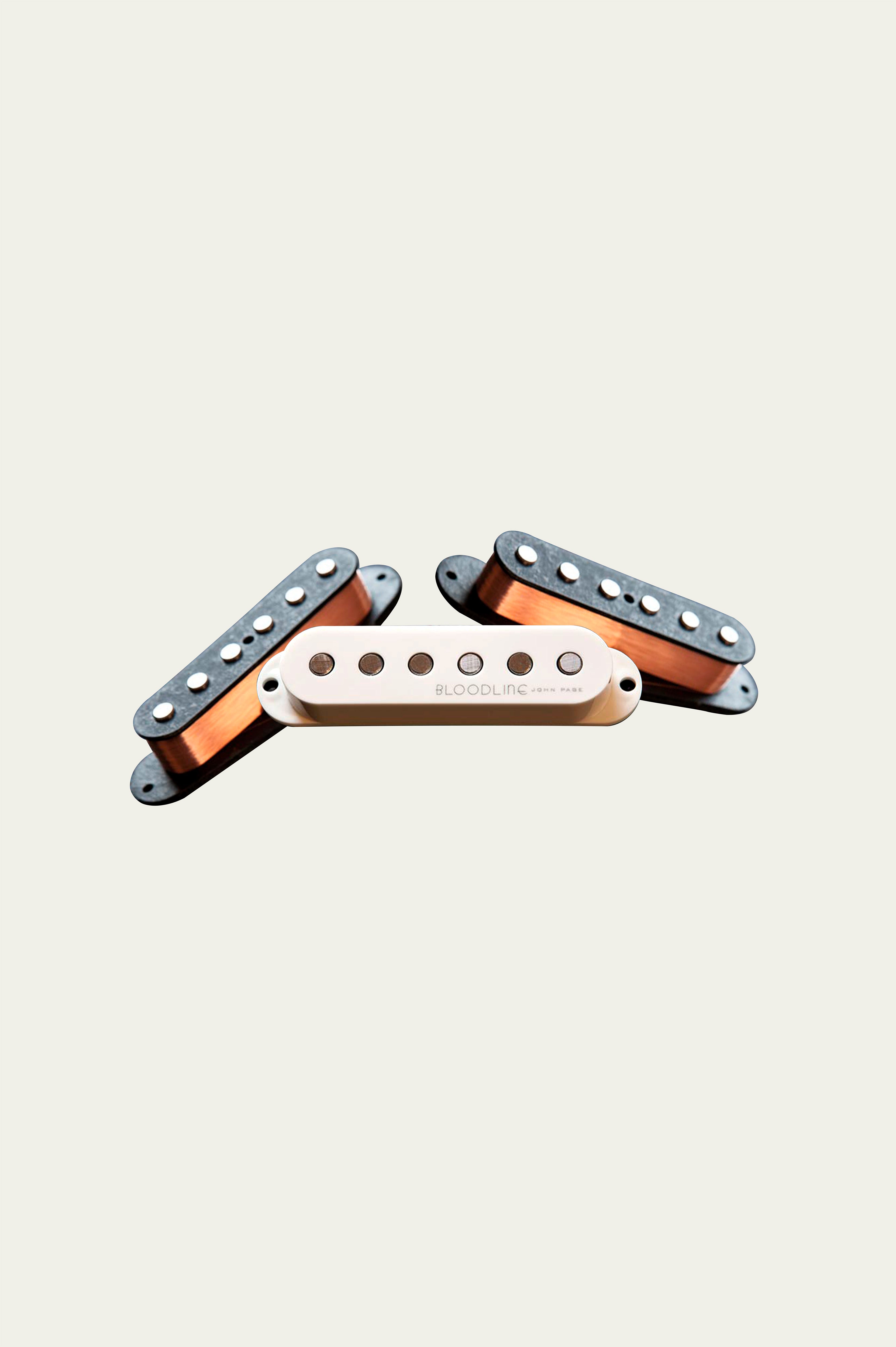 Bloodline pickups on flat light grey background.